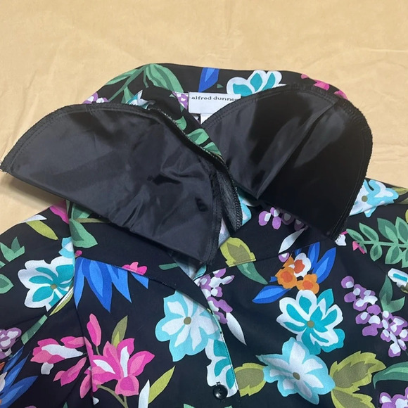 Alfred Dunner floral short sleeve button front top floral pattern size 18 - Picture 6 of 8